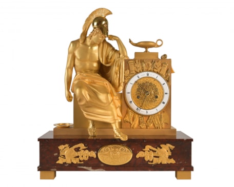 Clock depicting Alexander the Great, by Moinet case by Thomire