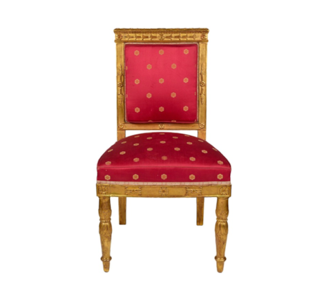 Suite of four chairs from the Empire period, stamped Jacob D. rue Meslée